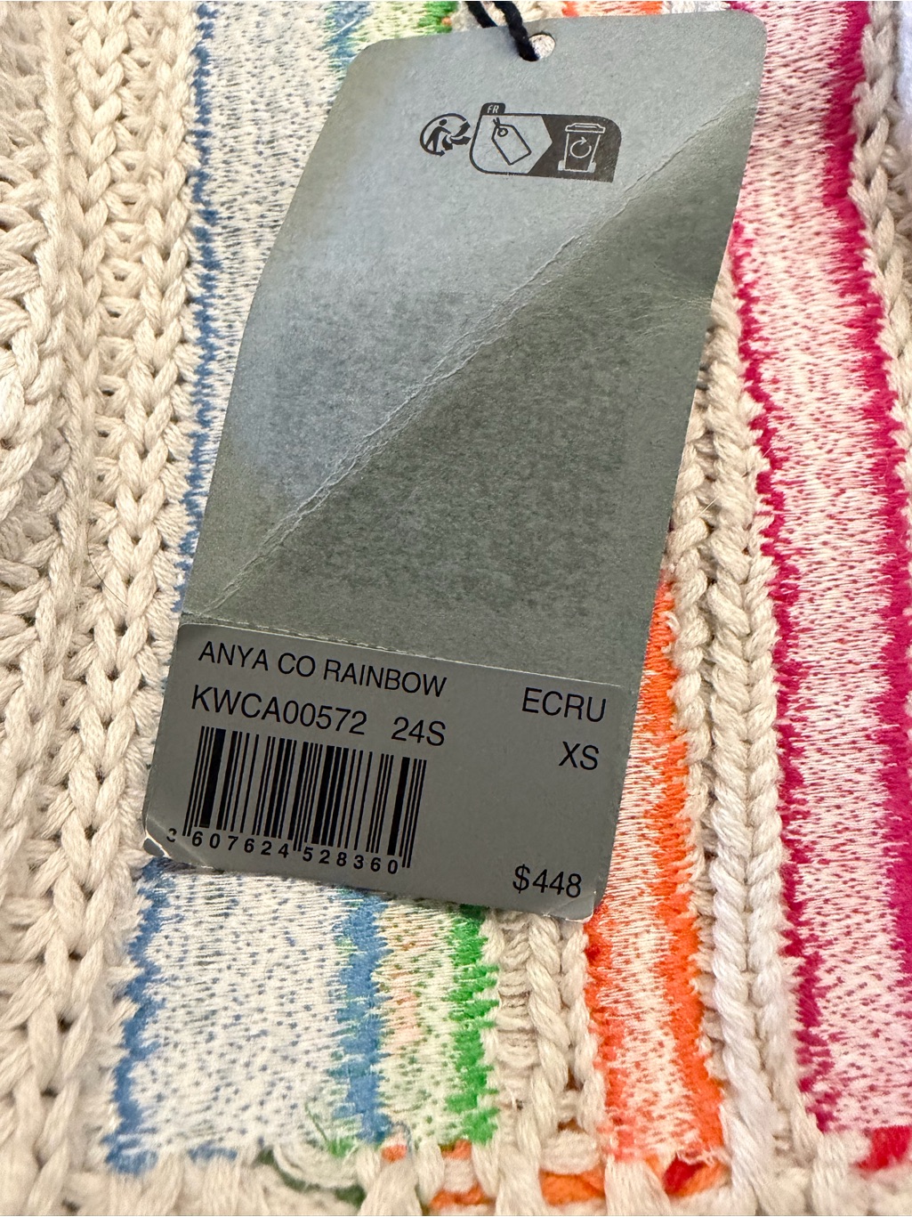 Zadig & Voltaire Cream Hooded Knit Sweater With Rainbow Arch — image 7 of 7